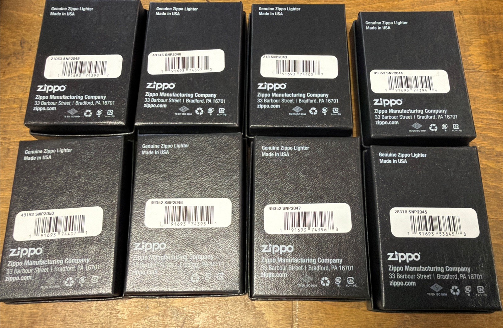 BRAND NEW SNAP ON ZIPPO LIGHTER COLLECTION SET COLLECTABLE x 8