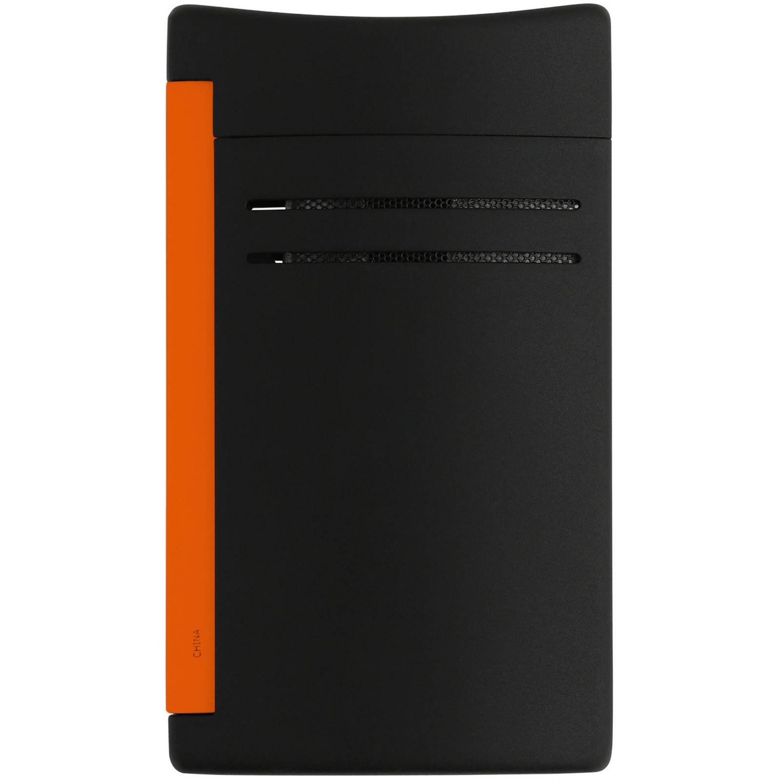 S.T. Dupont Lighter Maxijet Matt Black and Fluo Orange with Blue Jet Flame 20169