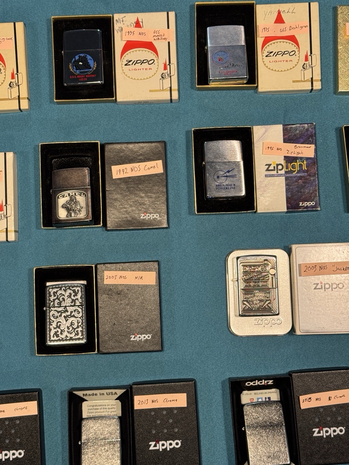 Zippo Lighter Collection Lot Of 45 – NOS Military Advertising Vintage 1950s-2018