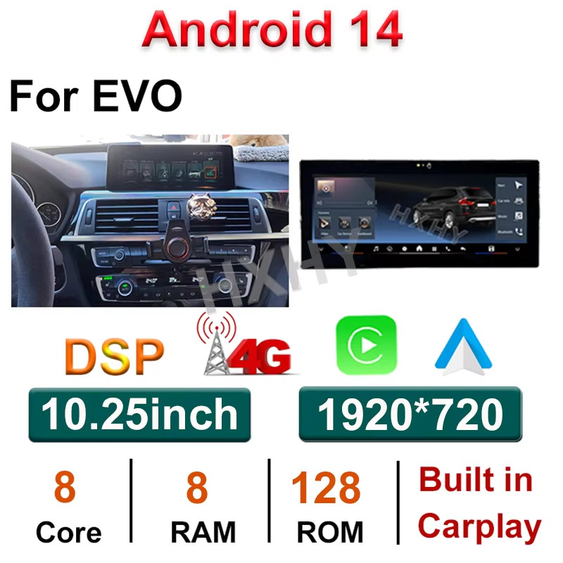 Gesture Control Screen Android 14 8+256G Auto Carplay For BMW F30 F31 F34 Car Dv