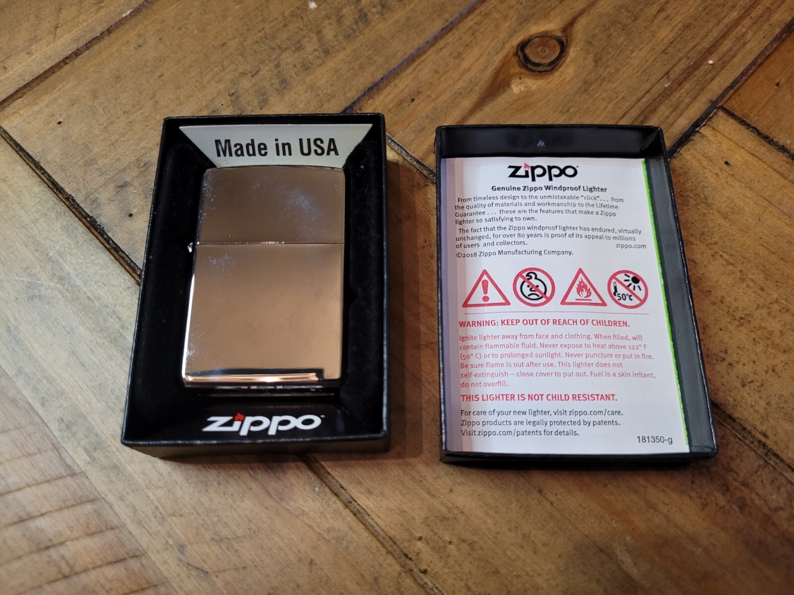 Zippo High Polish Chrome WindProof Lighter Model 250 Lifetime Guarantee NEW