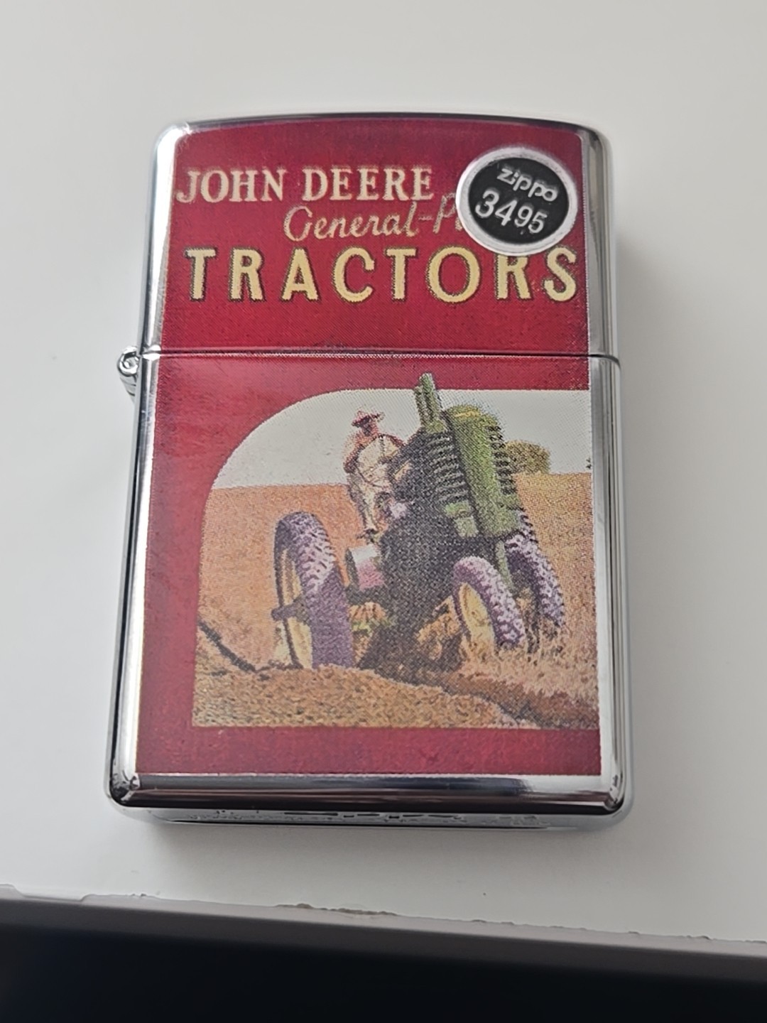 ZIPPO 2003 JOHN DEERE GENERAL PURPOSE TRACTORS CHROME SEALED IN ORIGINAL BOX