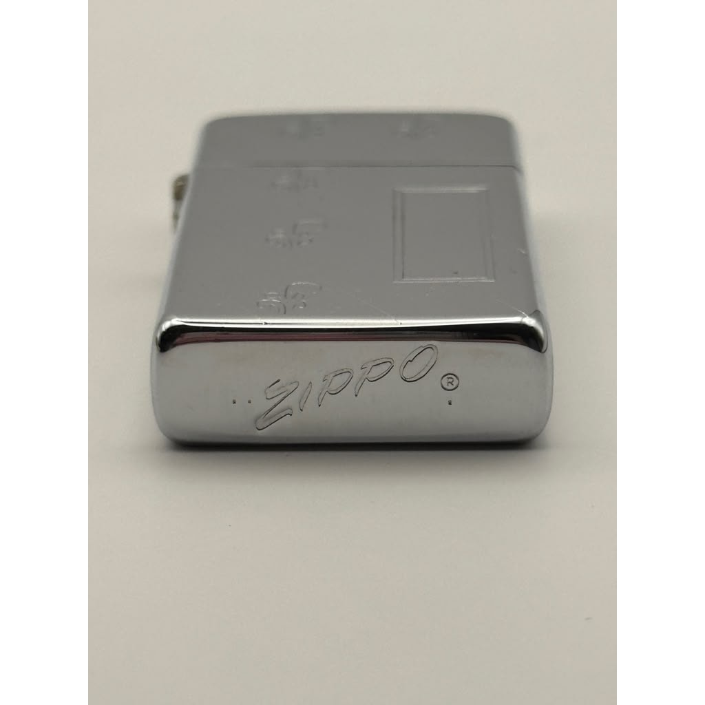 1963 Zippo Slim No 1625 H P Diagonal Chrome Lighter Original Box Vintage USA