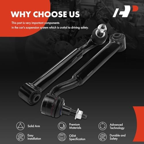 2 x Front Rearward Lower Control Arm, with Ball Joint & Bushing, Compatible