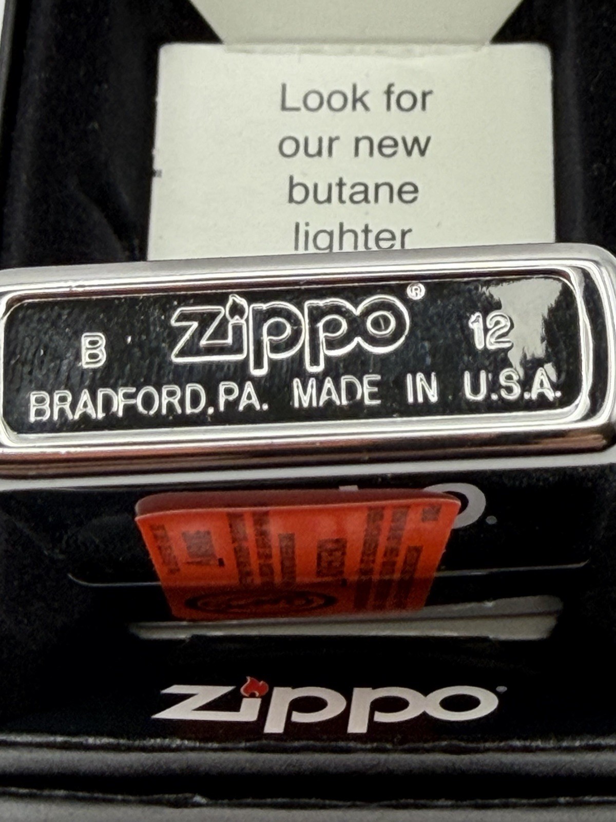 Vintage 2012 Classic Stripe Engraved Dad HP Chrome Zippo Lighter New B10