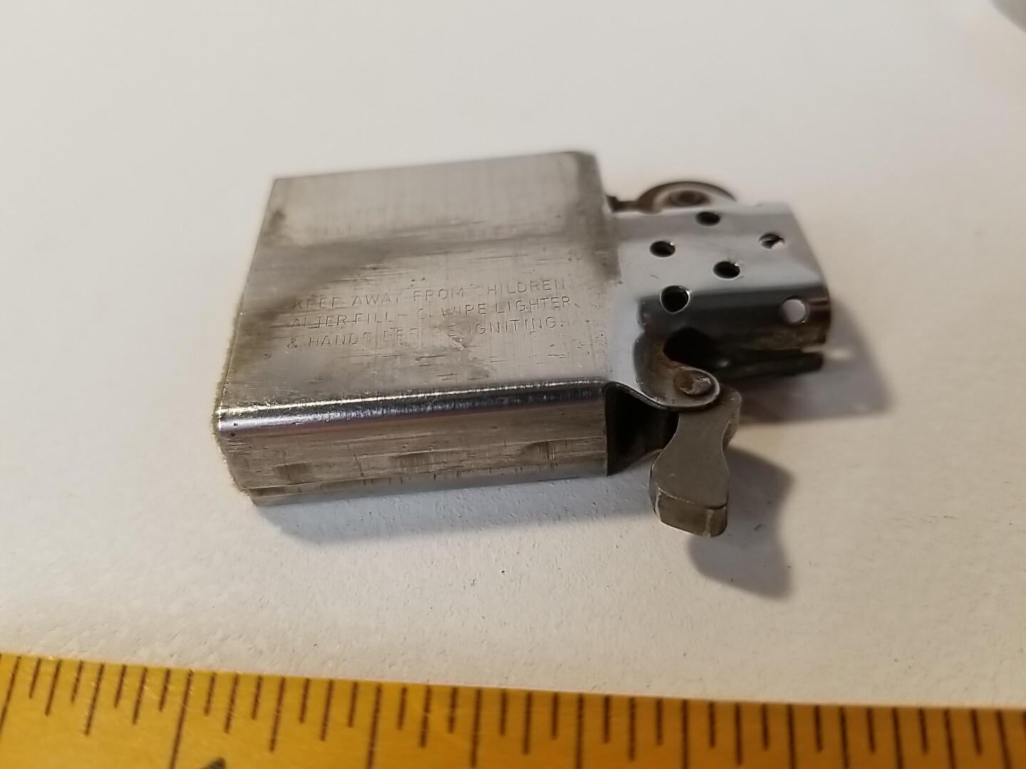 ZIPPO LIGHTER 1978 VINTAGE BRUSH CHROME NAME ENGRAVED Vintage Retro 11 Flints