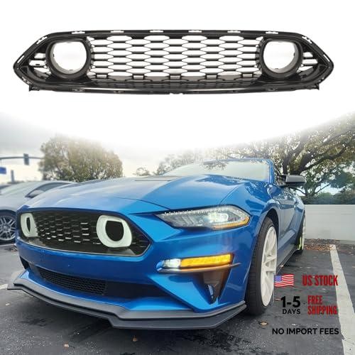 Mach 1 Style Grille with DRL Compatible with 2018-2023 Ford Mustang EcoBoost