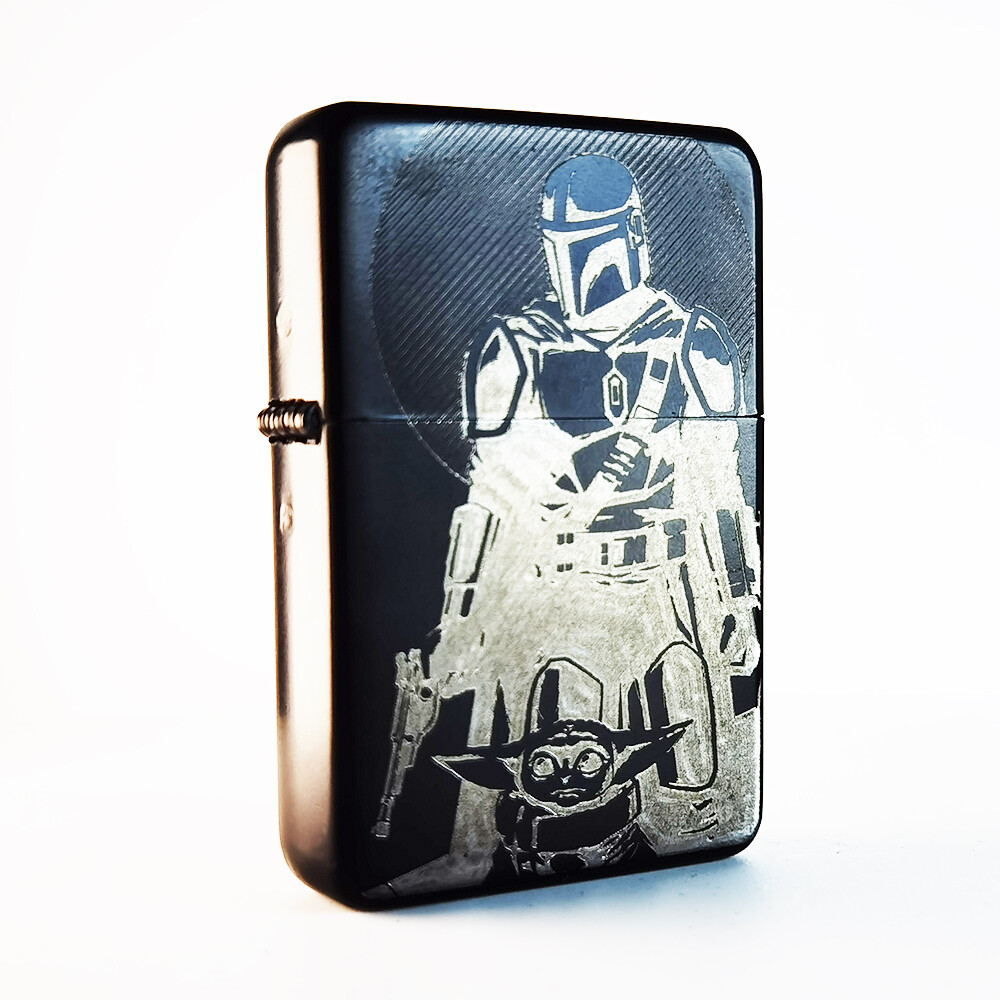 BRAND NEW – DESIGNED BRUSHED STYLED CIGARETTE PETROL LIGHTER – Mand