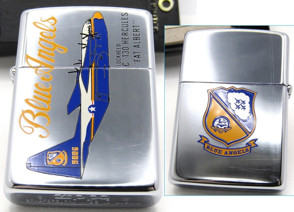 Blue Angels Fat Albert Lockheed C-130 Hercules Zippo Oil Lighter 1993 MIB Rare