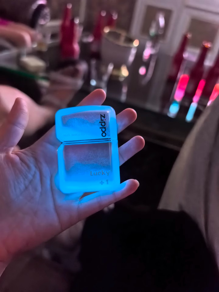 Zippo Windproof Lighter – Custom Luminous Quicksand Acrylic Shell (Aftermarket)