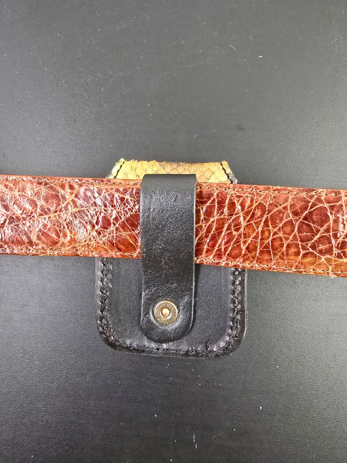 Real Cotton mouth snake skin ZIPPO lighter case Pouch holder natural color new