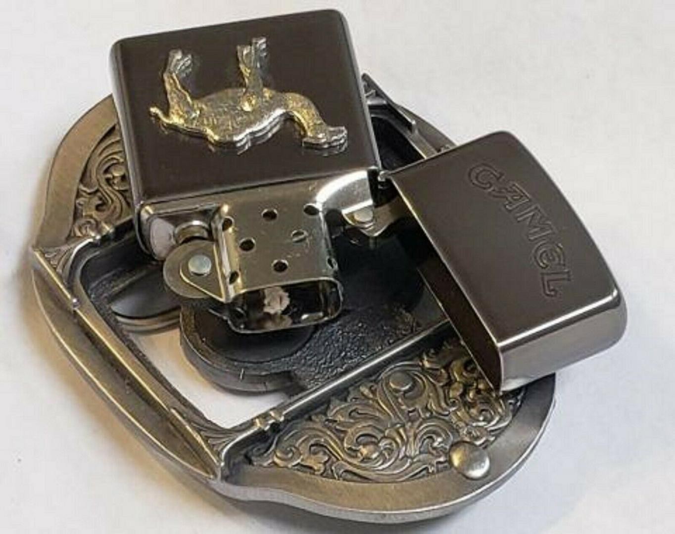CAMEL Zippo 1996 Camel Belt Buckle Z184 Zippo Only 250 made Midnight Chrome