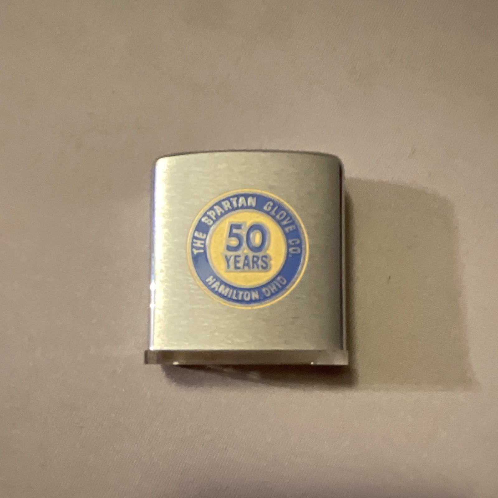 Zippo Magnifier Accessory 50 Years Spartan Glove Co. Hamilton OH w/ Box Card
