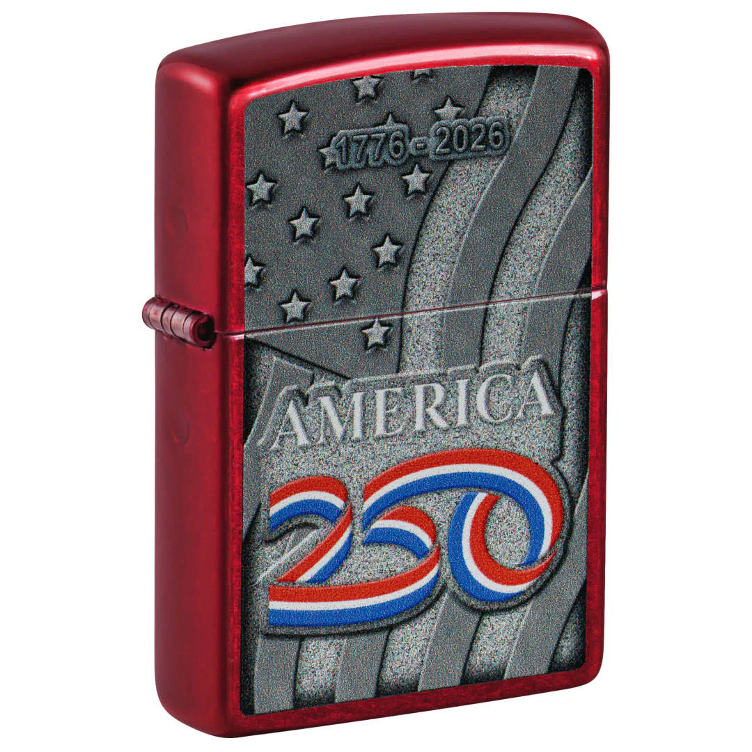 Zippo Windproof Lighter, America 250 Years, USA Flag Design, 47290, New In Box