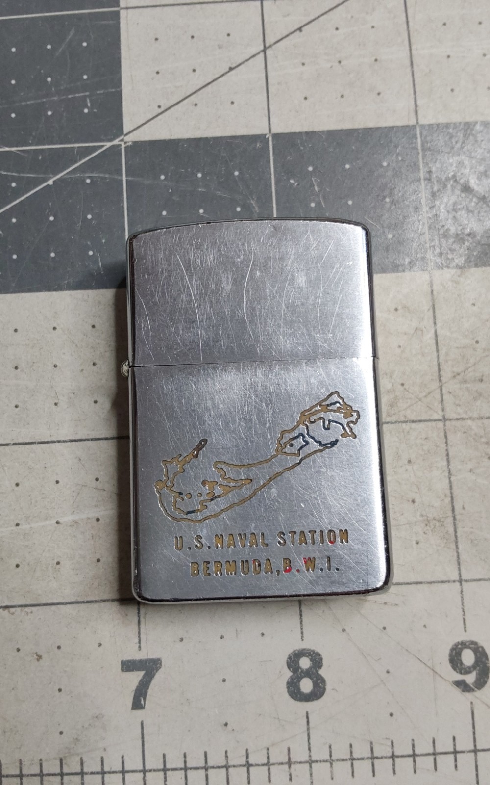 1958 Zippo US Naval Station Bermuda BWI Pat 2517191