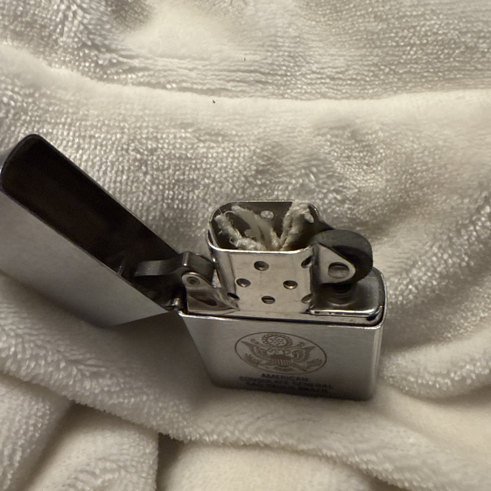 1974 ZIPPO American Consulate General SAO Paulo Brazil Butane Lighter (BN) ~ FS