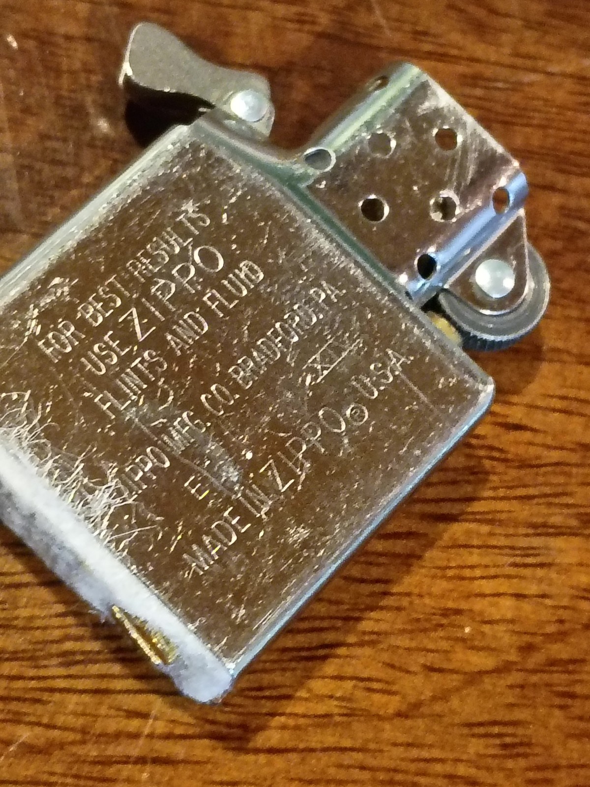 Vintage Florentine Scroll .800 Silver Lighter With Zippo Insert .