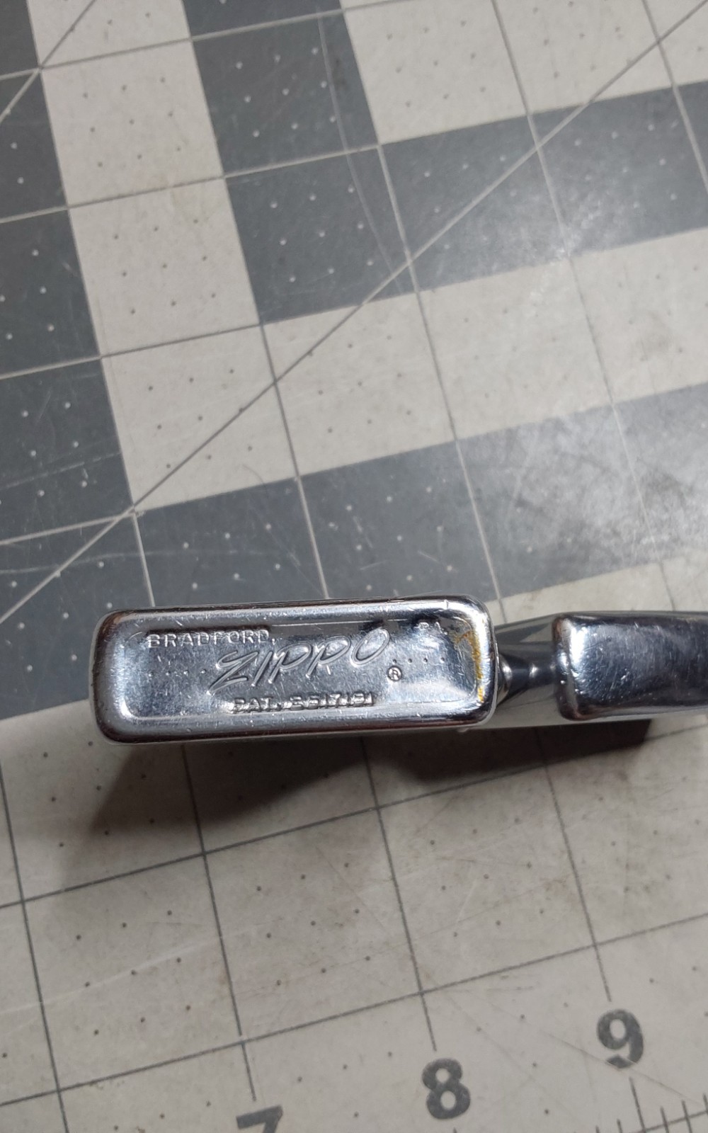 1958 Zippo Loss Proof Triangle Hinge Pat 2517191