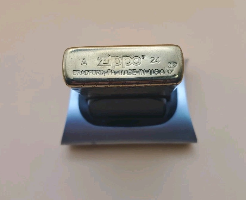 Zippo Lighter With A Sexy Lady Smoking In The Double Sided Engraved Brass