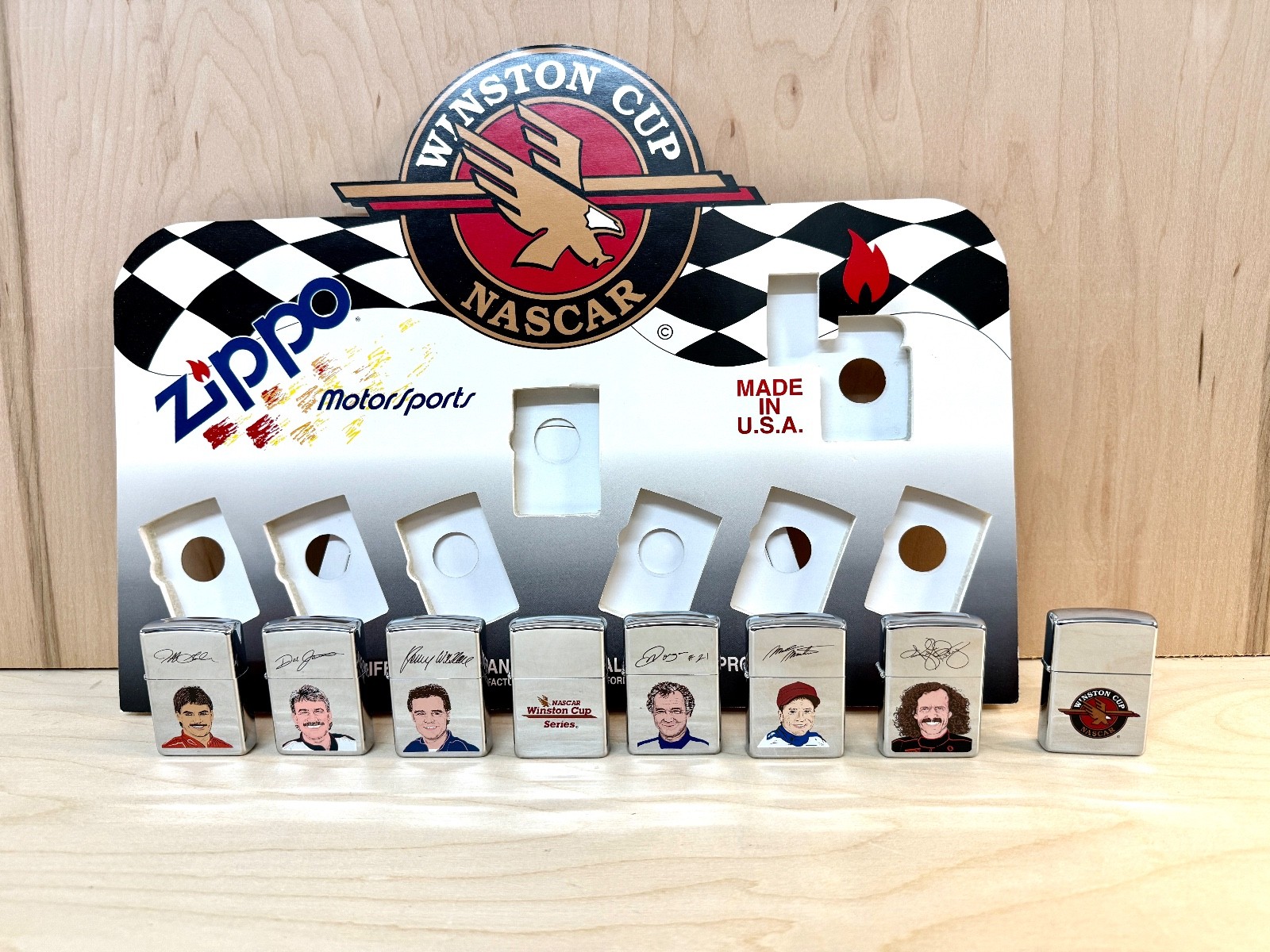 Zippo WINSTON CUP NASCAR (8 Lighter) Collectable Gift Set 