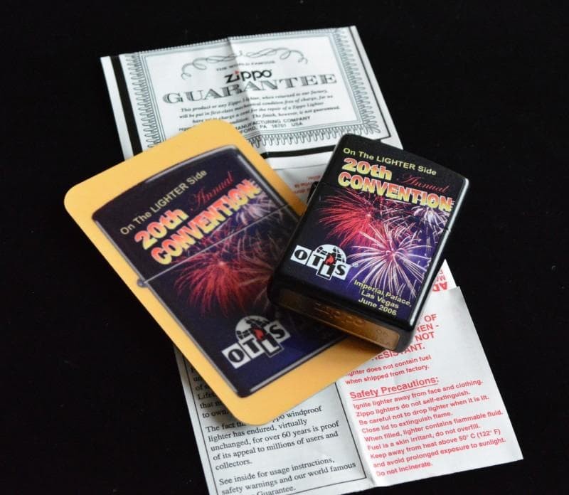 Vintage Zippo 2006 OTLS 20th Annual Convention Lighter w/ Box & Magnet Unused