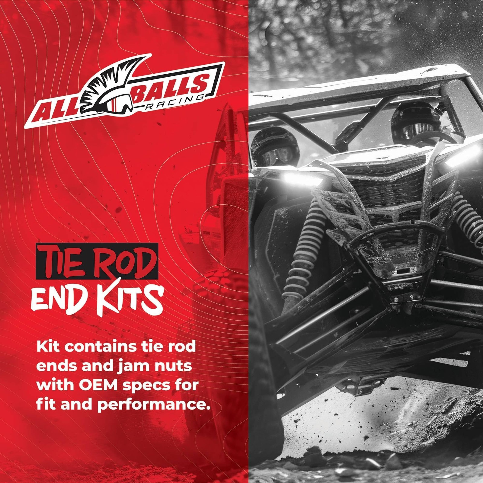 All Balls Racing Tie Rod End Kit compatible with/replacement for – Outer Only…