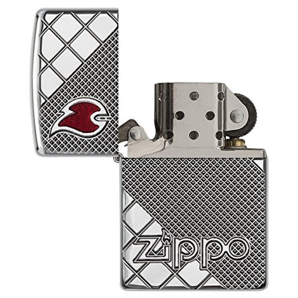 Zippo Armor Logo & Flame High Polish Chrome 29098