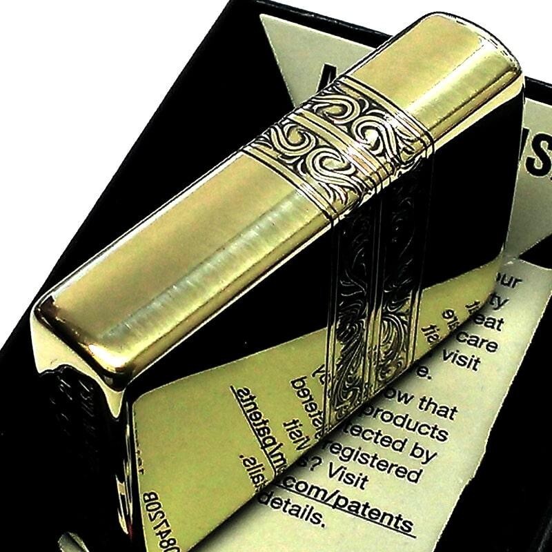 Zippo Oil Lighter Classic Lily Arabesque Gold 2BI-3YURI Regular Case Japan