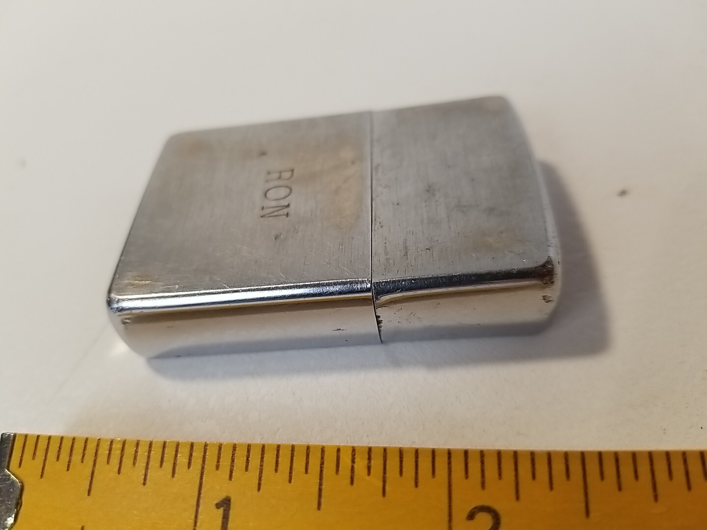 ZIPPO LIGHTER 1978 VINTAGE BRUSH CHROME NAME ENGRAVED Vintage Retro 11 Flints