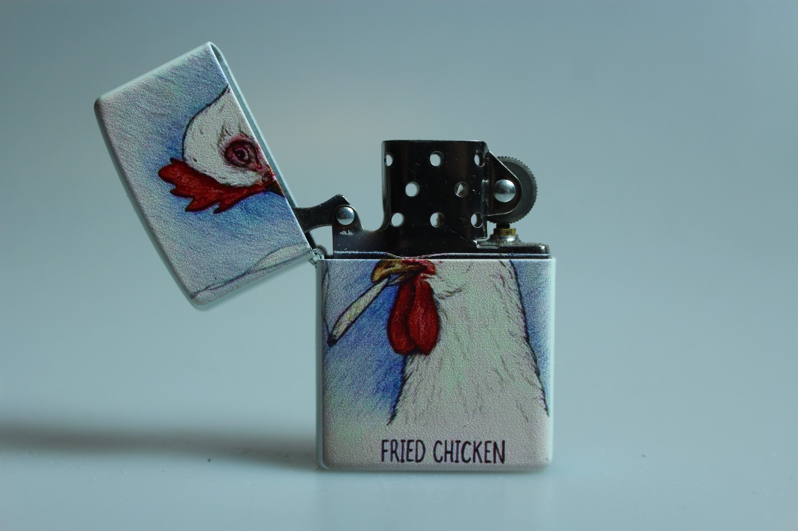Fried Chicken Wick Type Lighter. “Chicken Smoking A Joint”. New. Great Gift!