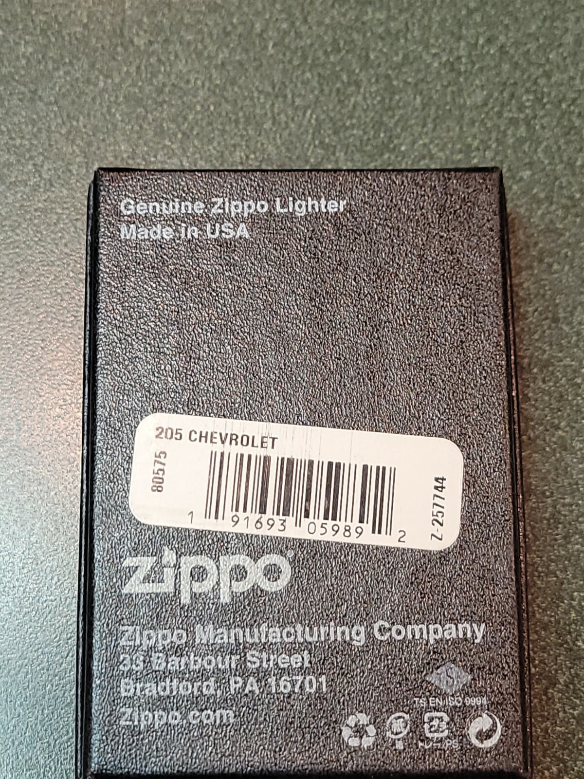 Zippo Lighter – Chevrolet Chevy – GM – Bowtie – BLUE SILVER DESIGN SS – #127