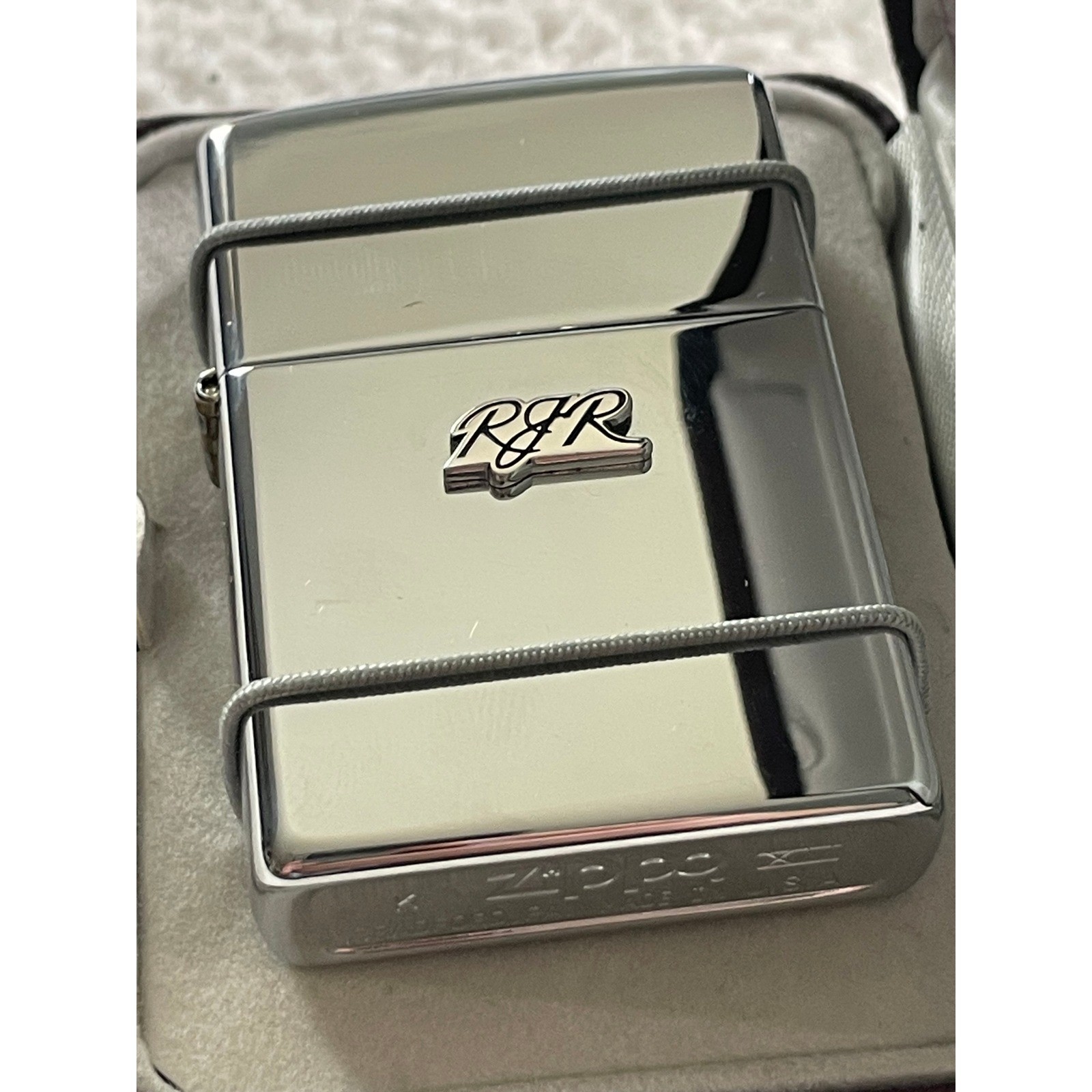 Zippo Lighter Silver RJ Reynolds RJR Logo High Polish Chrome Vintage 1999 K XV