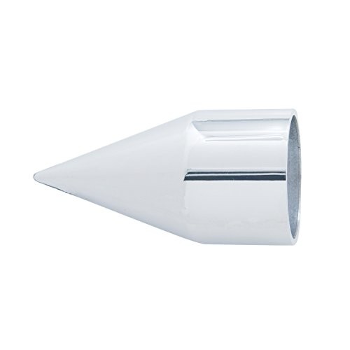 10007B Chrome Plastic 33MM X 4 1/8″ X-Pointed Thread-On Nut Cover W/Flange