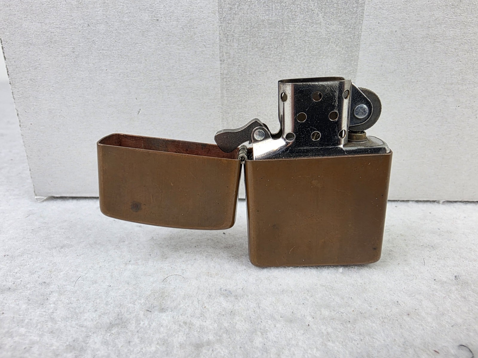 Vintage 2003 Zippo Solid Copper Lighter C-03 Made In USA Good Condition