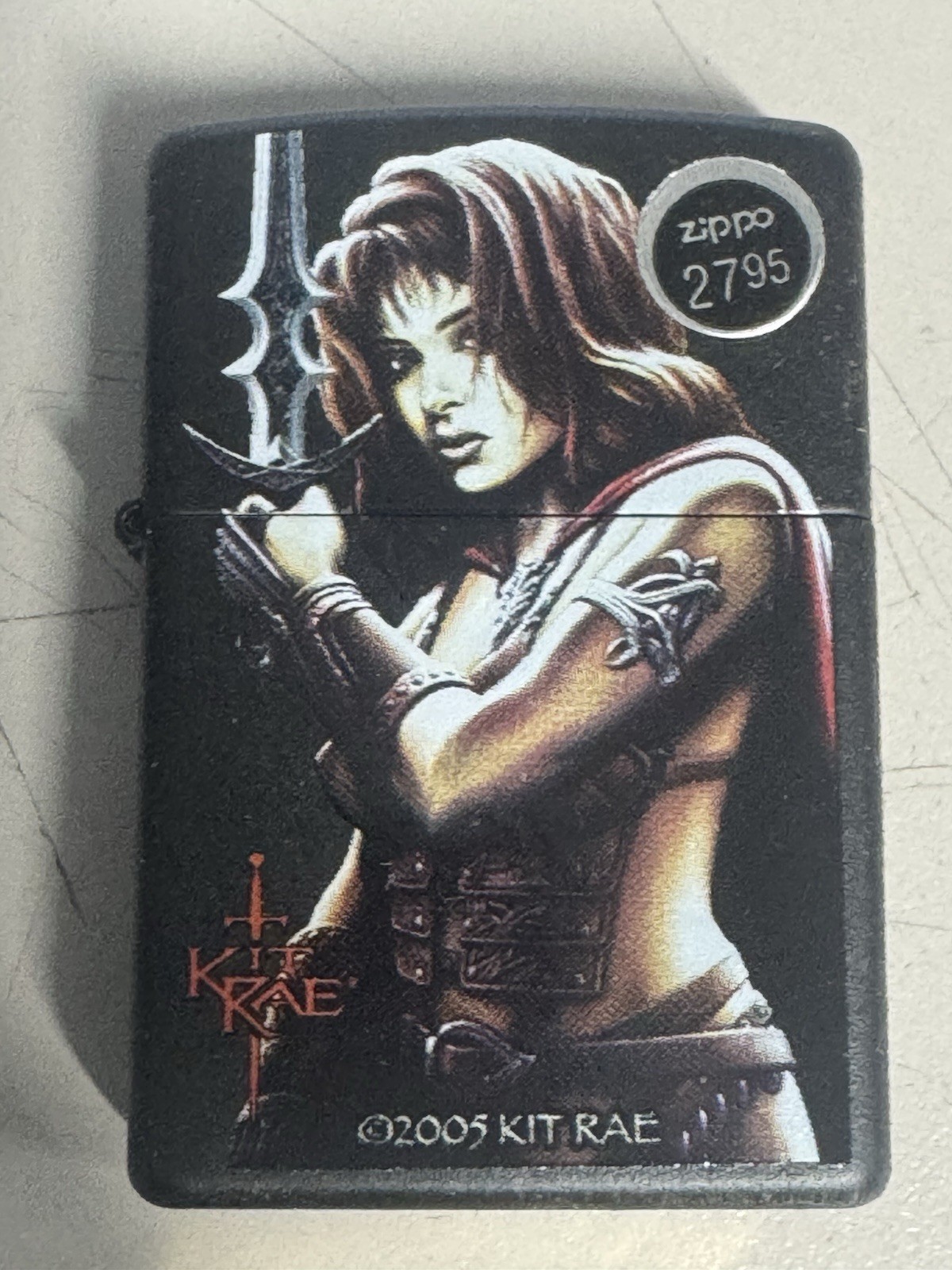 ZIPPO 2007 KIT RAE VAELEN FANTASY ART BLACK MATTE LIGHTER SEALED IN BOX G295