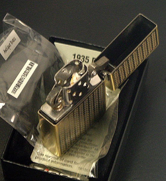 Zippo 1935 Grill Mesh Brass Antique Used