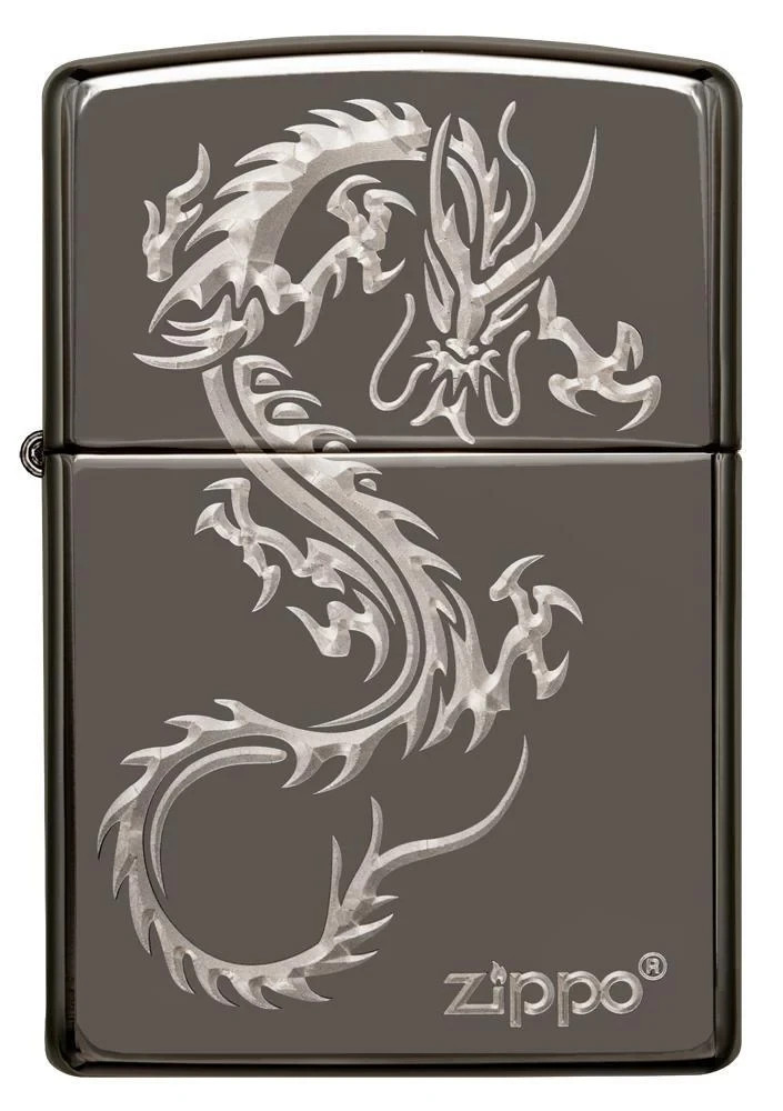 Zippo Gas Lighter Chinese Dragon Design Windproof Smokers Lighter New