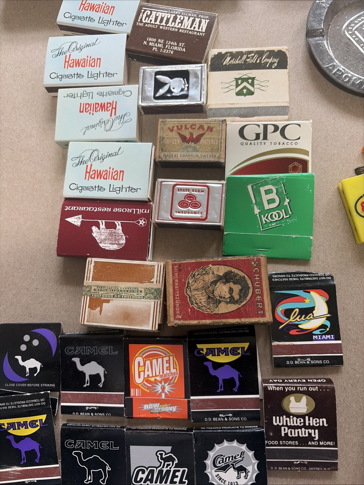 Vintage Tobacciana Lot Zippo + Pipes Matchbooks Tins Smoking Ephemera
