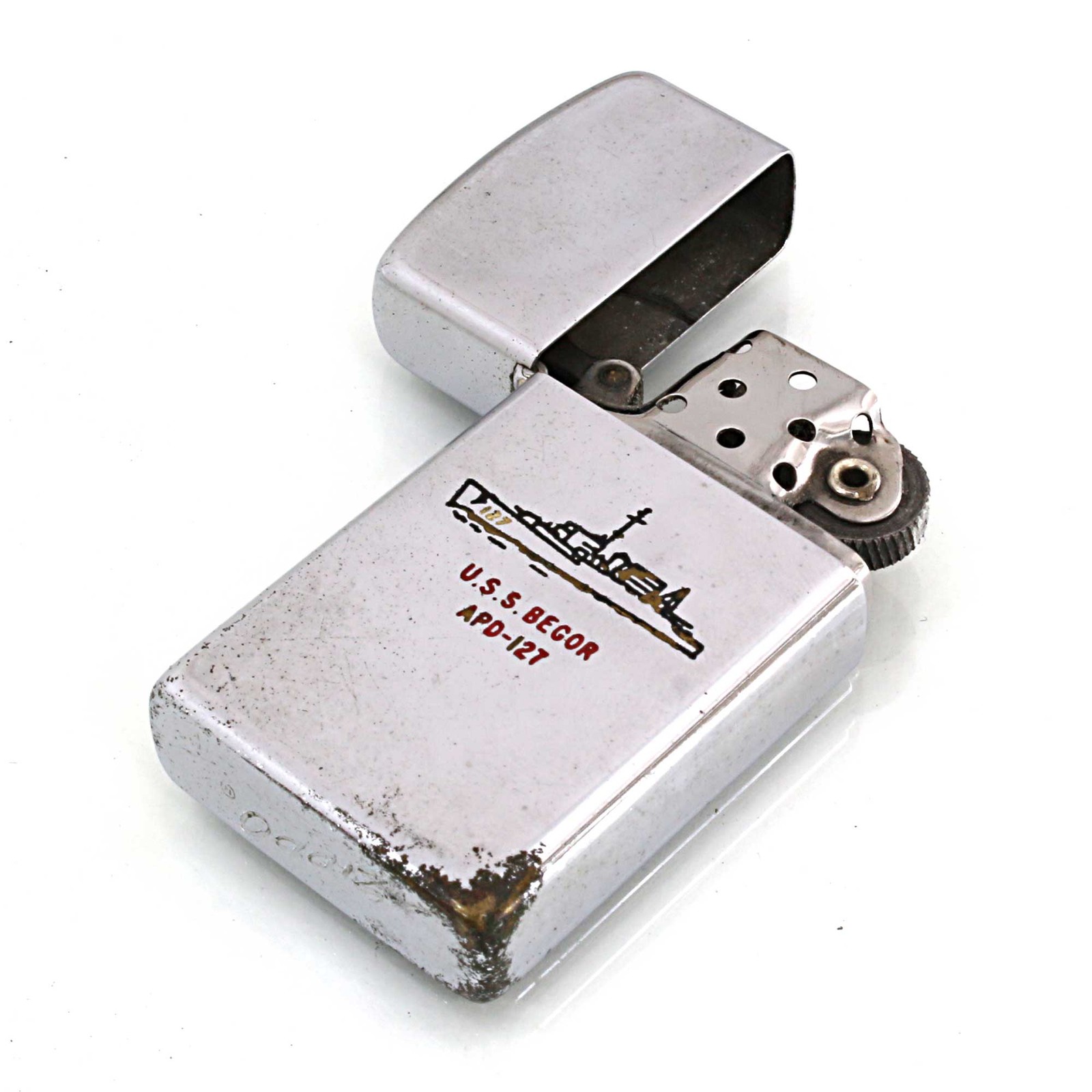 Zippo Goods Vintage Zippo Lighter Used Manufactured in 1958 USS Begor APD 127 U.
