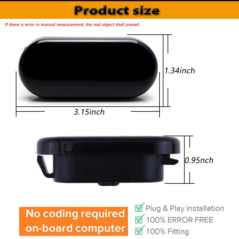 2pcs Euro Style Smoked Lens Amber LED Side Marker Lights For Volkswagen MK4 Golf