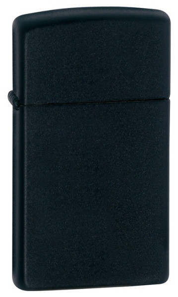 ZIPPO Unisex Lighter Plain Slim Black Matt 1618 Windproof