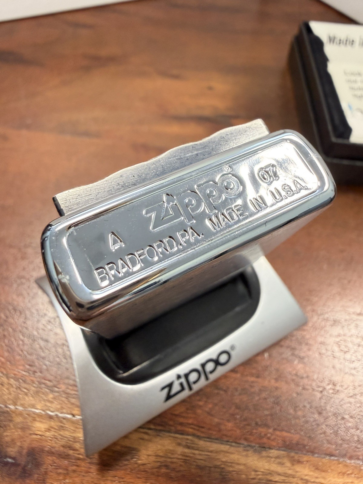 GENUINE Zippo Lighter VIKING SERIES SHIP FJORD Brushed Chrome 2007 NEW IN BOX