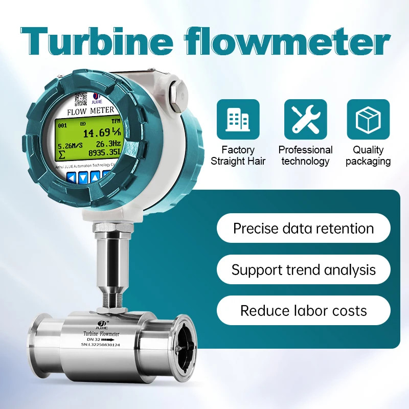 Digital Display Turbine Flow Meter Food Grade Stainless Steel Sanitary Meter Tr