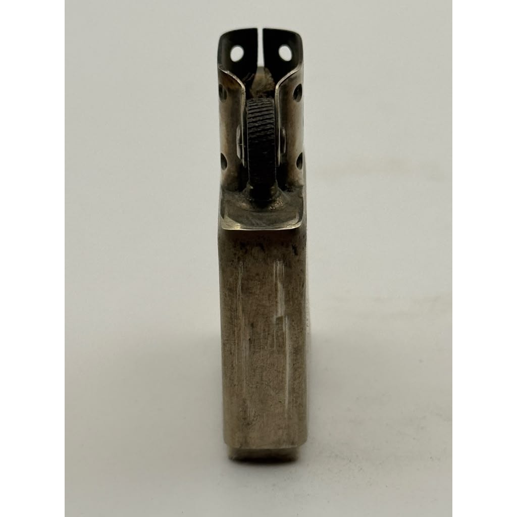 1946-49 Zippo Chrome Windproof Lighter 3 Barrel Hinge Patent 2032695 Vintage USA