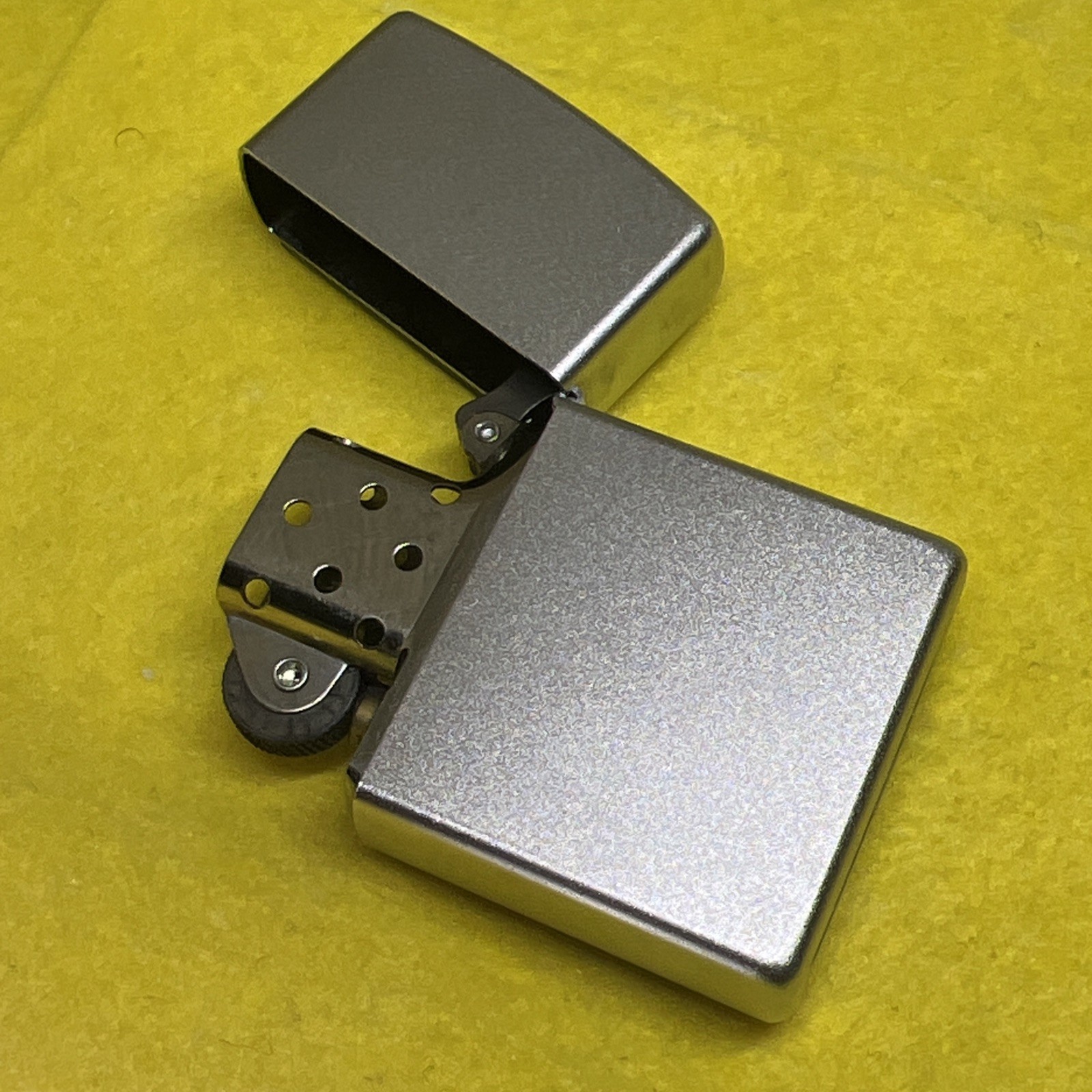 ZIPPO GOLD ANODIZED ALUMINUM blue emblem rare