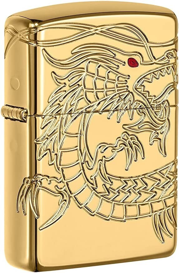 Zippo Armor Chinese Dragon High Polish Gold Plate – Zippo 29265