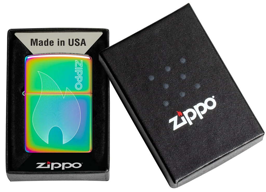 Zippo 48978, Flame Icon Design Fancy Fill Lighter, Multi-Color Finish, NEW