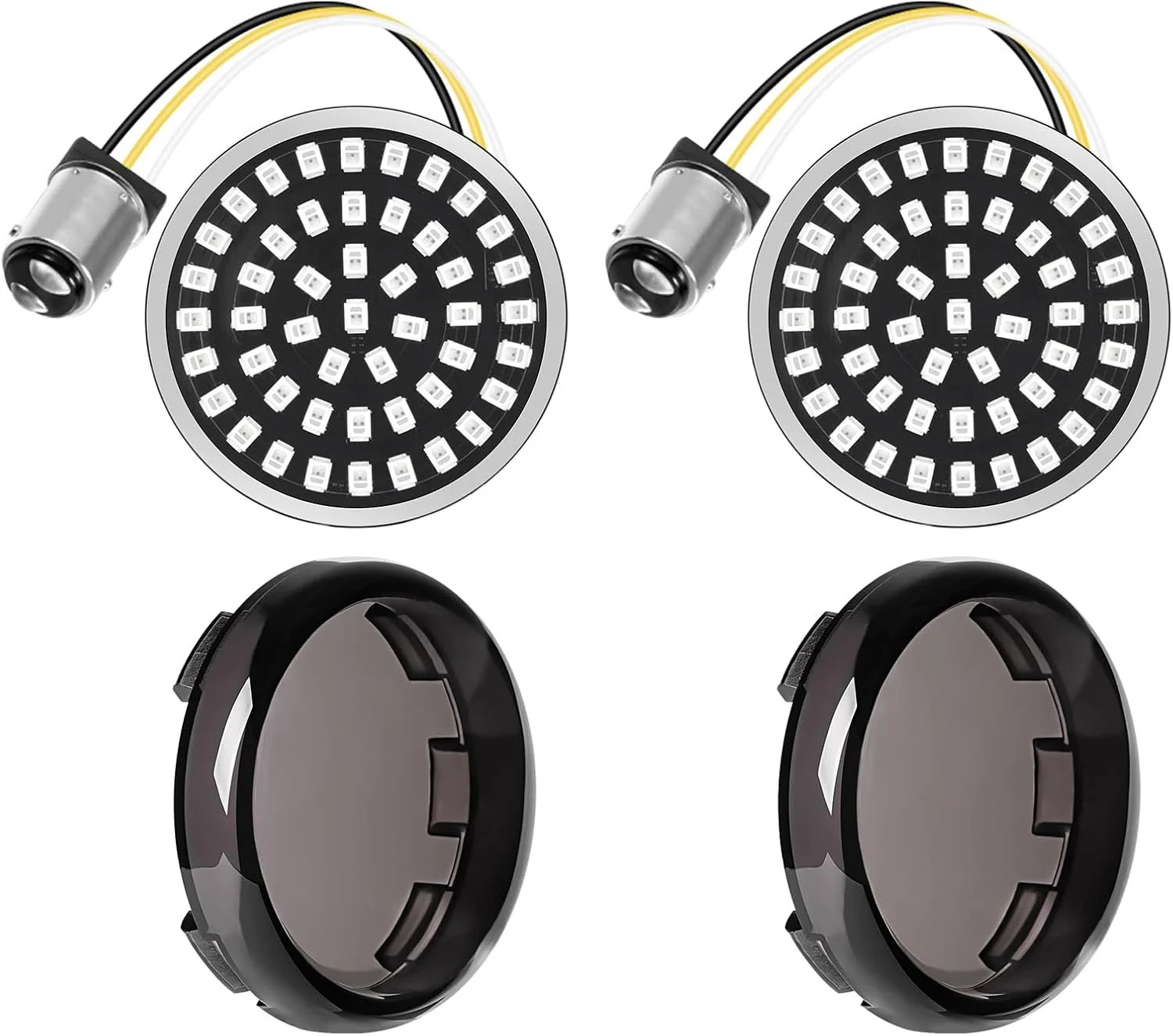 Benlari 1157 2″ Bullet Rear Turn Signal Lights 1156 bullet led motorcycle blinke