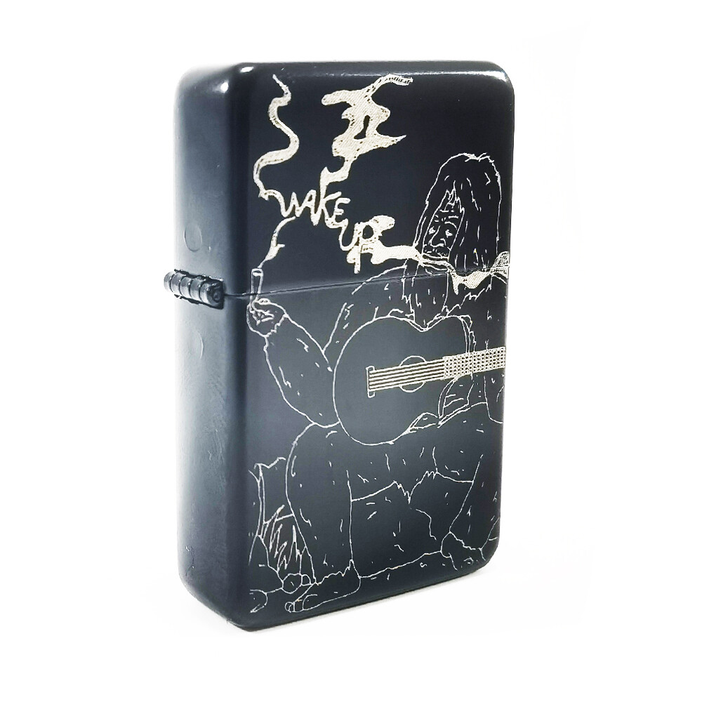 BRAND NEW – BRUSHED STYLED CIGARETTE PETROL LIGHTER – BIG LEZ WAKE UP