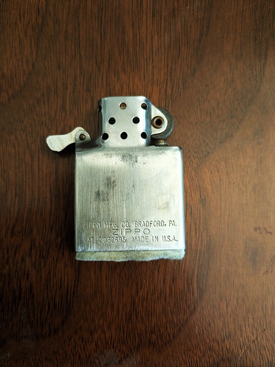 ZIPPO solid silver lighter 1950s Italy Art Deco rare design original insert